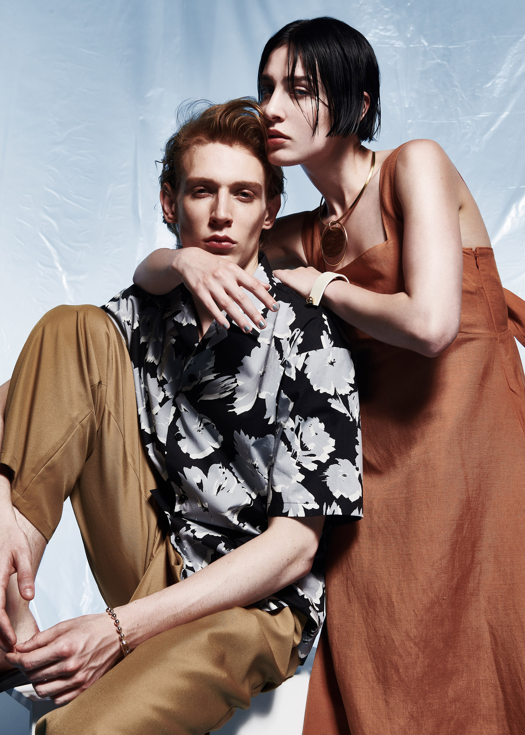 ＊ Stylist : Yuki Yasuda / Hair : TAKESHI(sept) / Make up : Dakuzaku T.Naomi(tron) /  Model : Eline , Lucas / Direction : Haruyuki Tanimoto